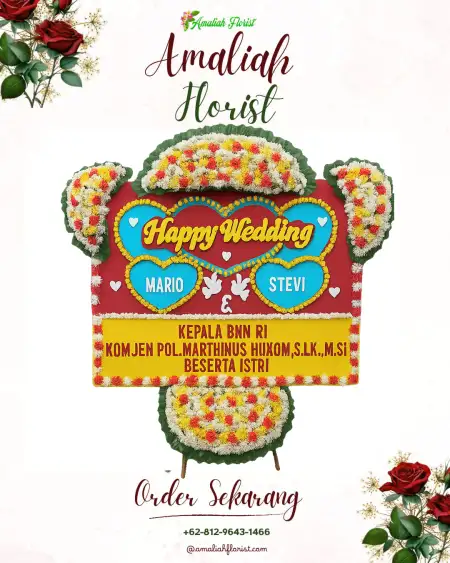 Papan Bunga Pernikahan Sreseh